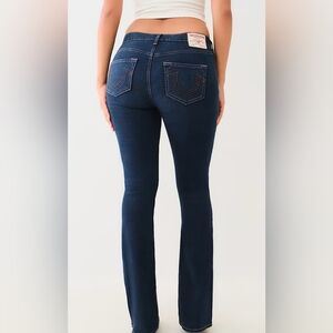True Religion Becca Mid Rise Bootcut Jeans Crystal Embellished Size 29 New